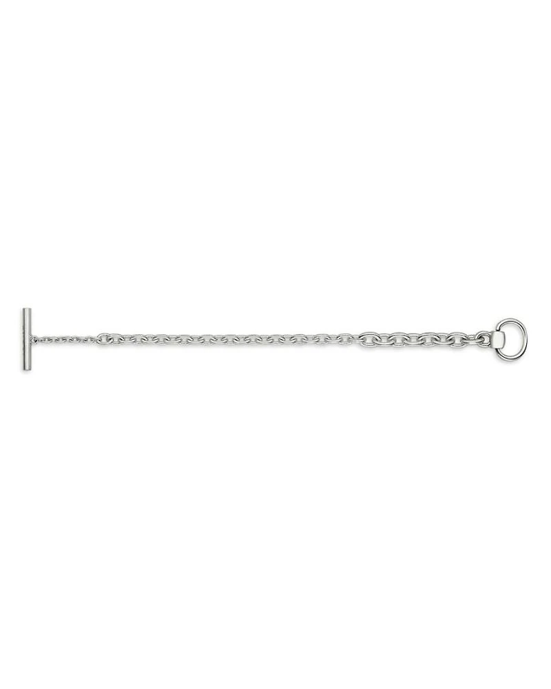 Sterling Silver Horsebit Chain Link Toggle Bracelet