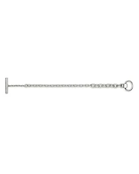 Sterling Silver Horsebit Chain Link Toggle Bracelet