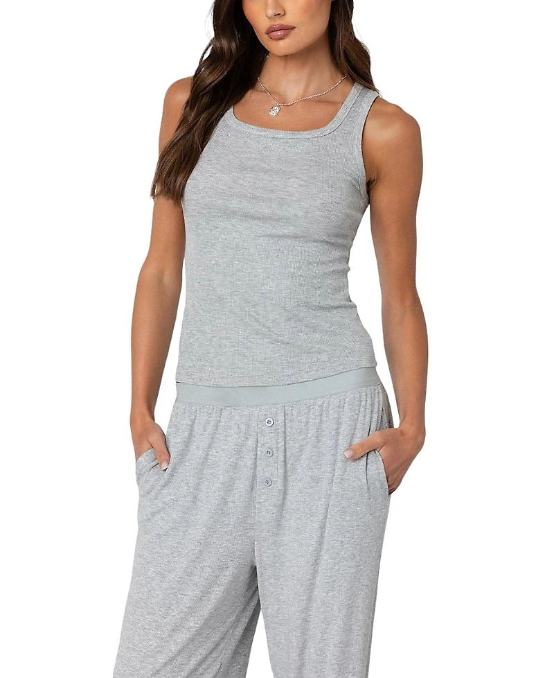 Edikted Kylian Ribbed Tank Top