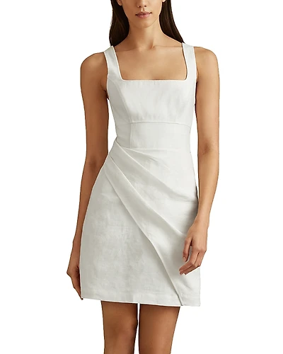 Reiss Piper Short Linen Dress