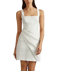 Reiss Piper Short Linen Dress