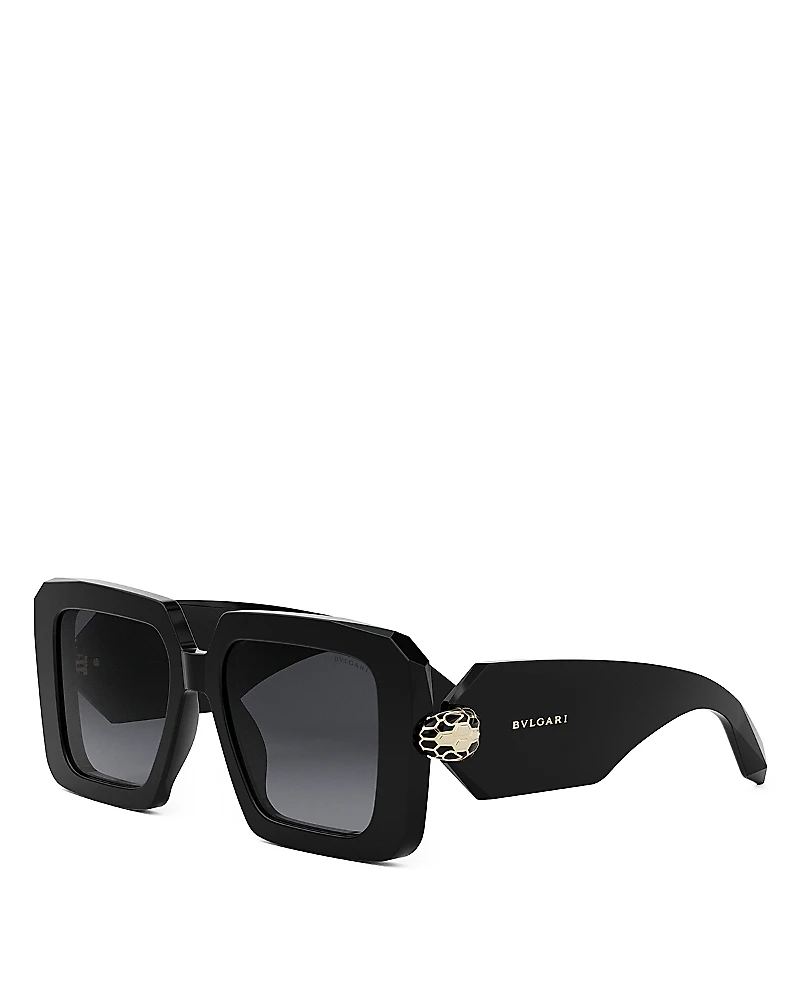 Bvlgari Serpenti Geometric Sunglasses, 52mm