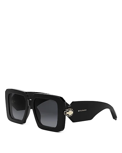 Bvlgari Serpenti Geometric Sunglasses, 52mm