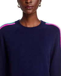Cashmere Rainbow Athletic Stripe Sweater - Exclusive