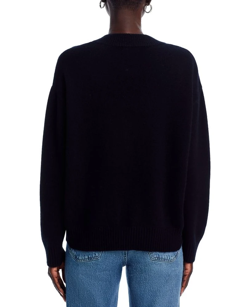 Cashmere Drop Shoulder V Neck Sweater - Exclusive