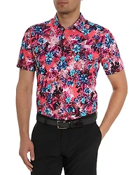 Robert Graham Island Time Floral Classic Fit Performance Polo Shirt
