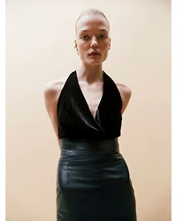 The Alice Velvet Halter Top