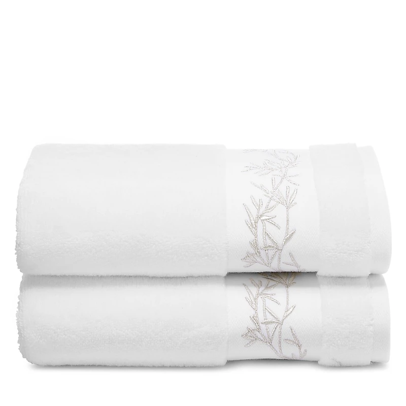 Hudson Park Collection Botanical Embroidered Hand Towels, Set of 2 - Exclusive