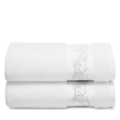 Hudson Park Collection Botanical Embroidered Hand Towels, Set of 2 - Exclusive