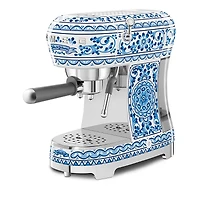 Smeg Dolce & Gabbana 50's Retro Style Aesthetic Blu Mediterraneo Espresso Coffee Machine
