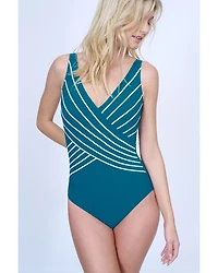 Embrace Surplice One Piece With Tummy Control