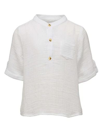 Snapper Rock Boys' Frankie White Resort Shirt - Little Kid, Big Kid