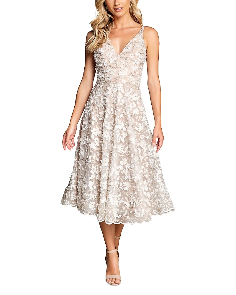 Dress the Population Elisa Embroidered Midi