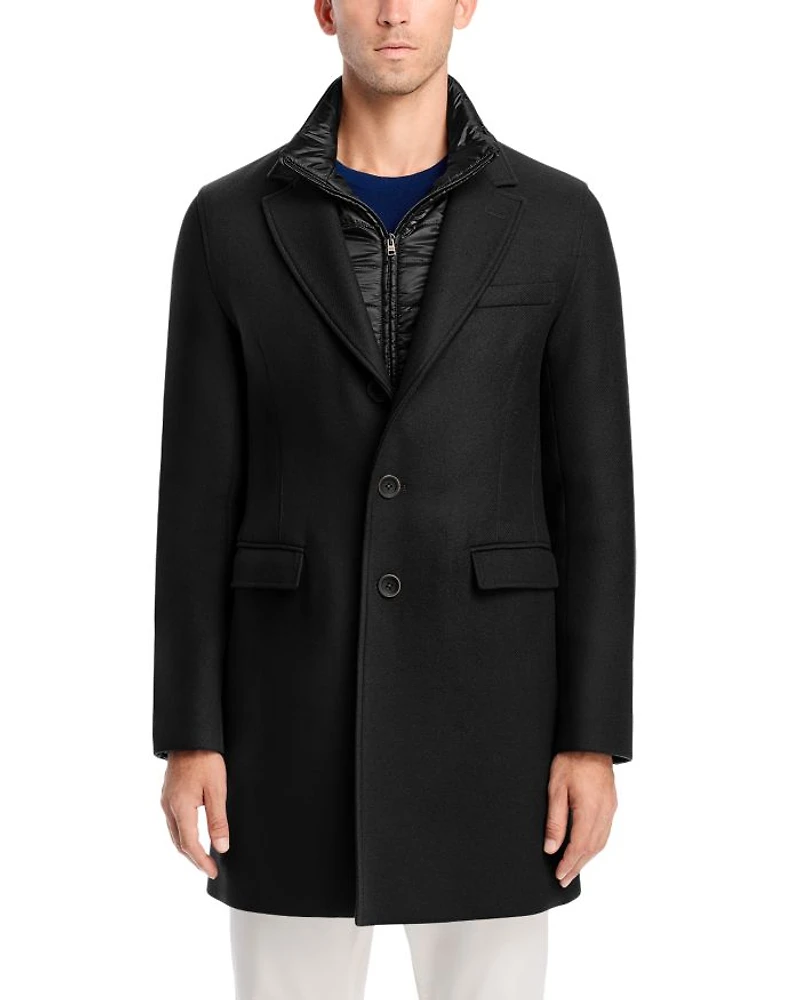 Diagonal Topcoat with Removable Windguard