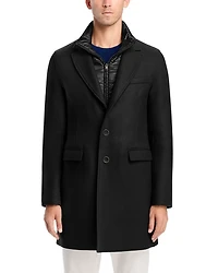 Diagonal Topcoat with Removable Windguard