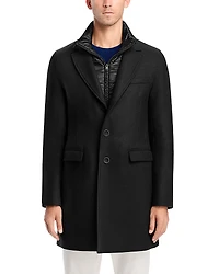 Herno Diagonal Topcoat with Removable Windguard