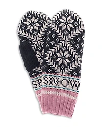 French Knot Novelty Nordic Knitted Wool Mittens