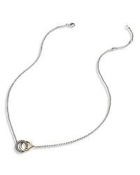14K Yellow Gold & Sterling Silver JH Essentials Linked Ring Pendant Necklace, 16"-18"