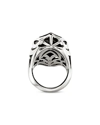 Men's Sterling Silver Naga Blue Sapphire Snake Ring