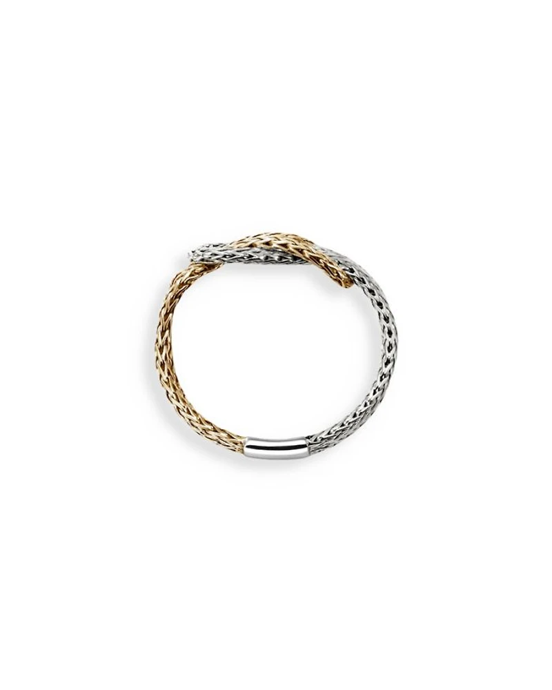 14K Yellow Gold & Sterling Silver Love Knot Ring