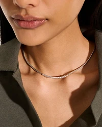 Sterling Silver JH Essentials Diamond Pavé Necklace, 16-18"