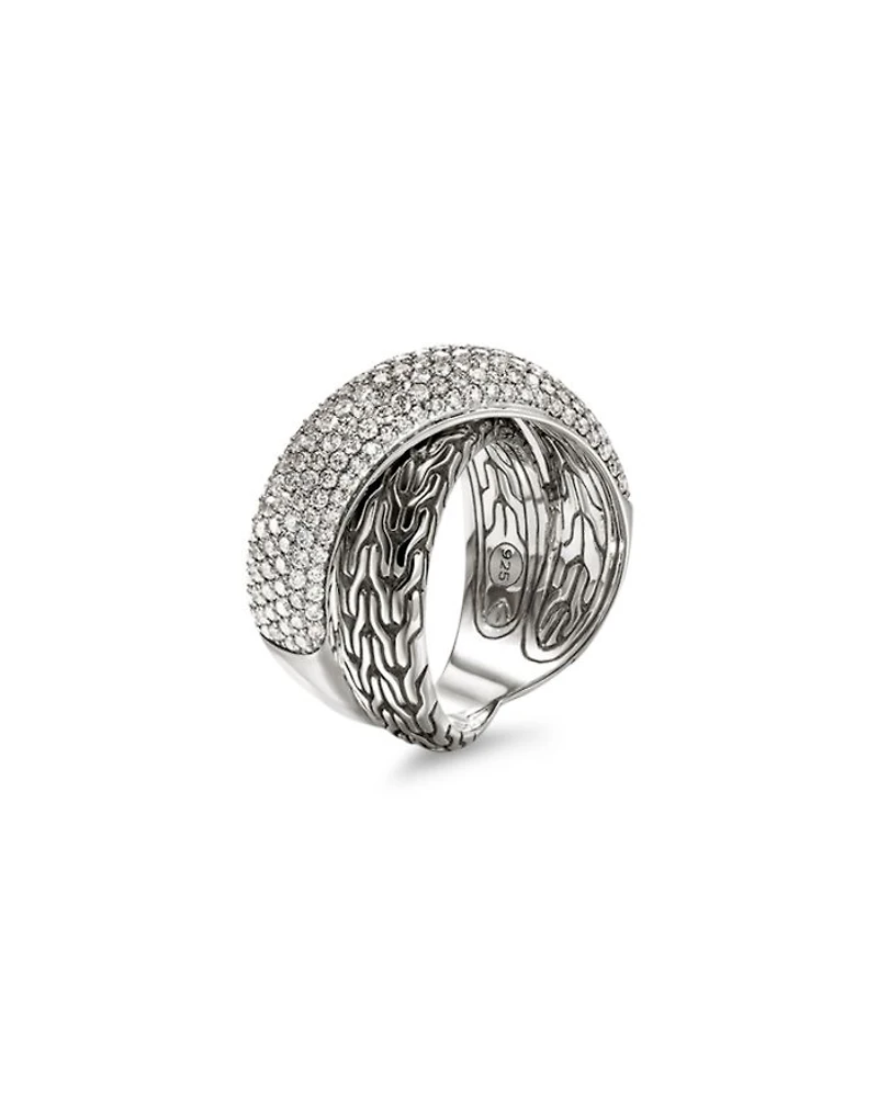 Sterling Silver JH Essentials Diamond Crossover Ring, 1.77 tcw