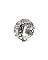 Sterling Silver JH Essentials Diamond Crossover Ring, 1.77 tcw