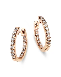 Bloomingdale's Fine Collection Diamond Inside Out Huggie Hoop Earrings