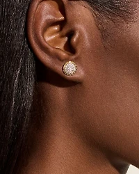 14K Yellow Gold JH Essentials Diamond Pavé Stud Earrings