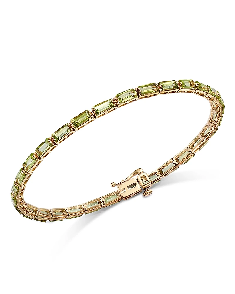 Bloomingdale's Fine Collection Peridot Baguette Statement Bracelet