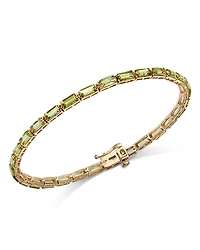 Bloomingdale's Fine Collection Peridot Baguette Statement Bracelet
