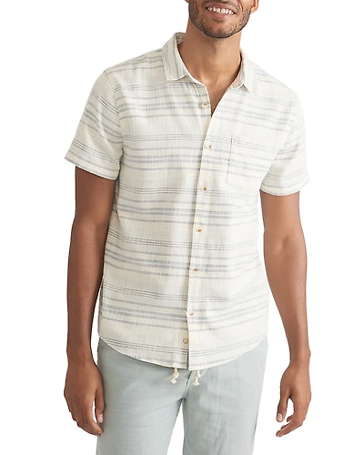 Marine Layer Classic Stretch Printed Selvage Shirt