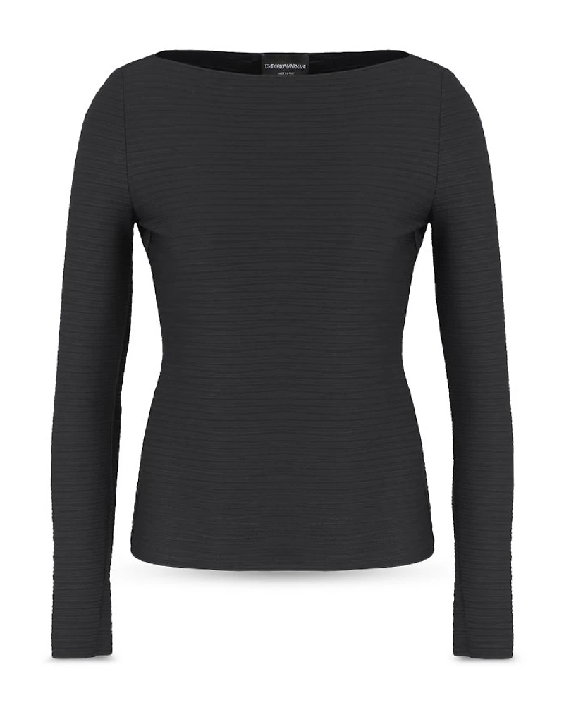 Stretch Jacquard Jersey Top