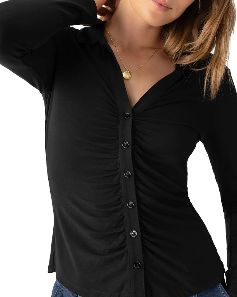 Dreamgirl Ruched Knit Shirt