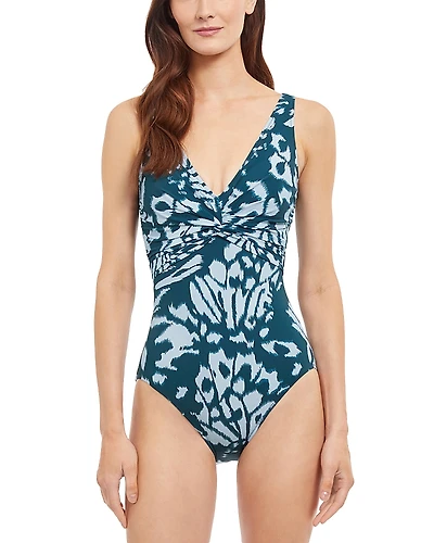 Gottex Miss Butterfly Surplice One Piece Swimsuit