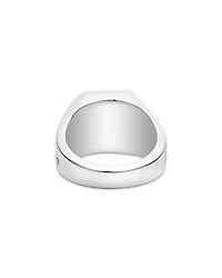 Men's 18K Yellow Gold & Sterling Silver Anthem Caviar Beaded Square Ring