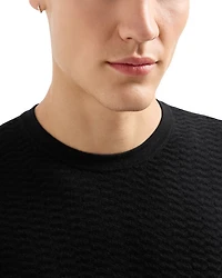 Allover Jacquard Short Sleeve Sweater