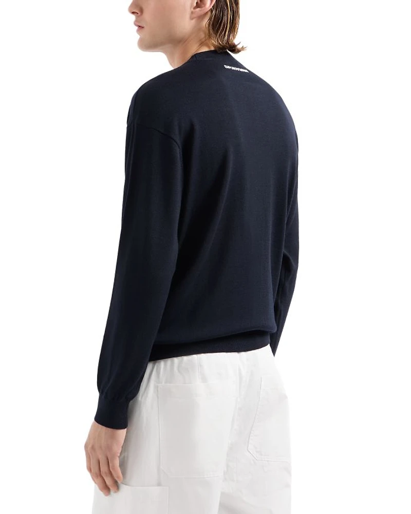 Embroidered Bulldog Sweater