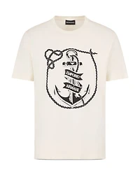 Pure Cotton Jersey Tee With Embroidered Anchor Logo