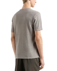 Short Sleeved Jacquard Sweater Tee