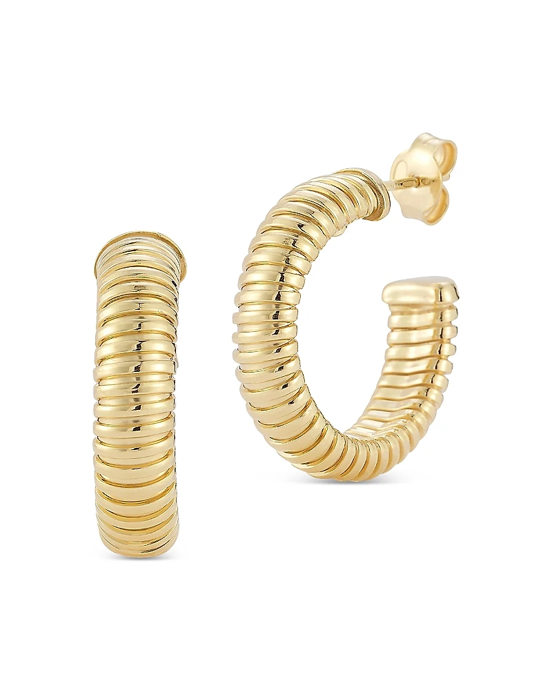 Aqua Tubegas Hoop Earrings - Exclusive