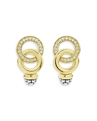 18K Yellow Gold & Sterling Silver Signature Caviar Diamond Statement Earrings