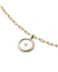 10k Gold Floating Lab Grown Lab Grown Diamond Large Necklace