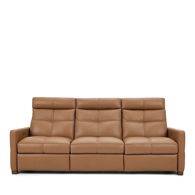 American Leather Rainier Echo Luxe Leather Sofa with 3 Power Seats