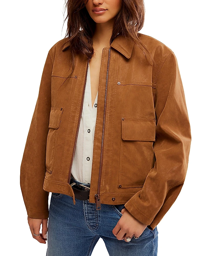 Free People Blair Faux Suede Jacket