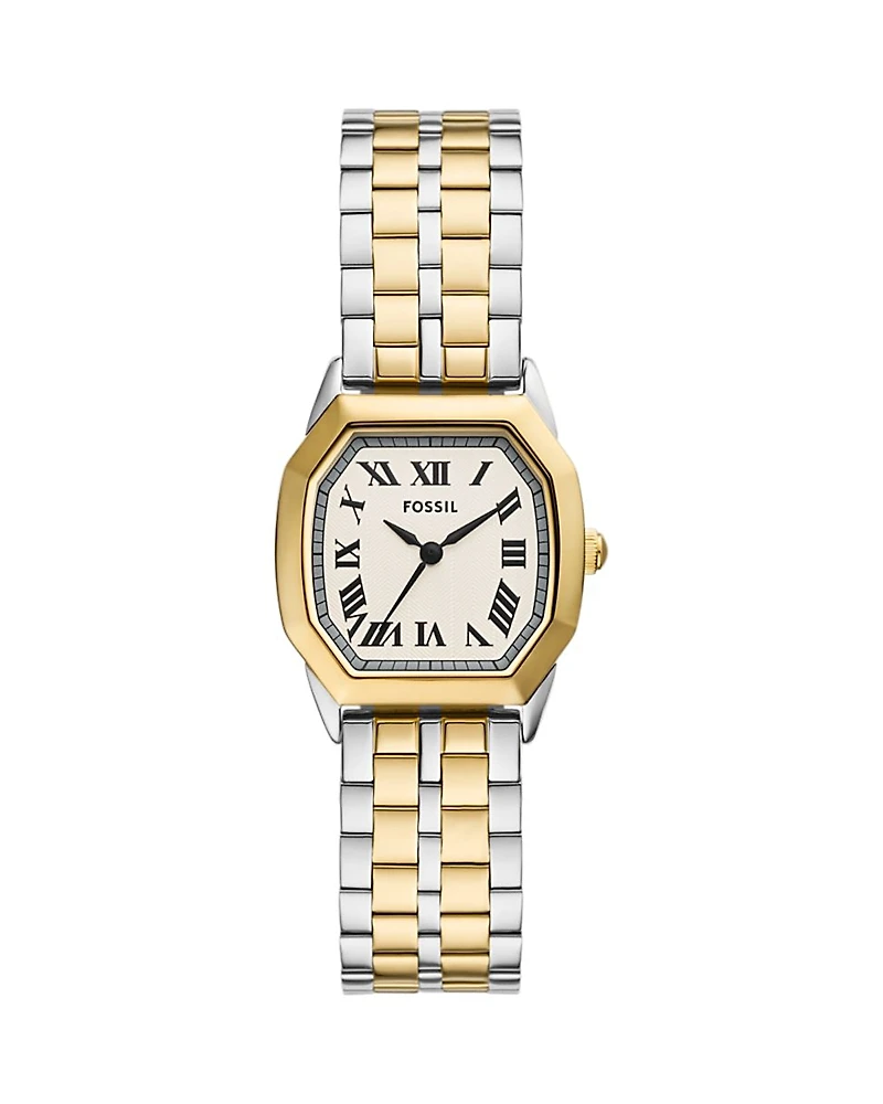 Fossil Harlow Three Hand Two Tone Watch, 27mm