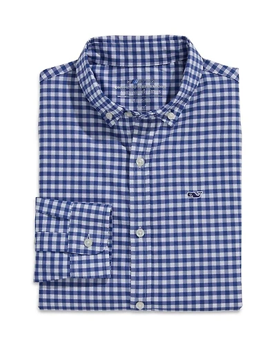 Boys' On-The-Go Brrr° Gingham Button Down Shirt - Little Kid, Big Kid