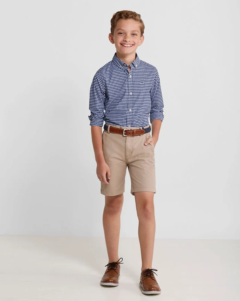 Boys' On-The-Go Brrr° Gingham Button Down Shirt - Little Kid, Big Kid