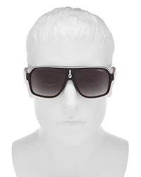 Oversized Flat Top Aviator Sunglasses, 65mm