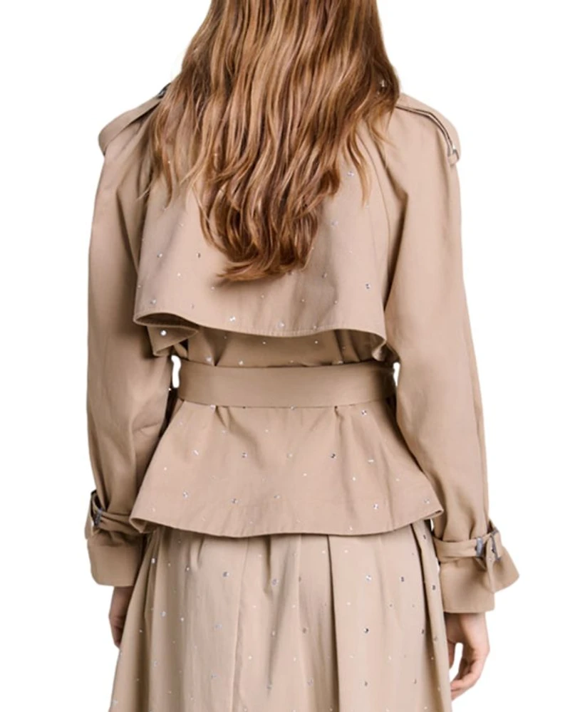 Short Water Repellant Trench Jacket
